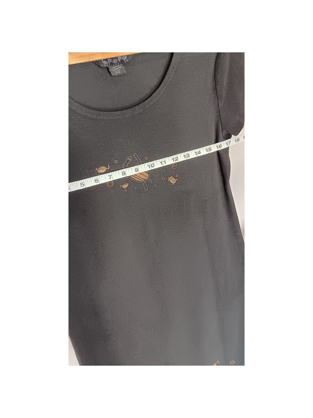 BFOFO Designs Dress Size S Black Short Sleeve Cotton Hieroglyphics Womens Canada - Picture 8 of 14